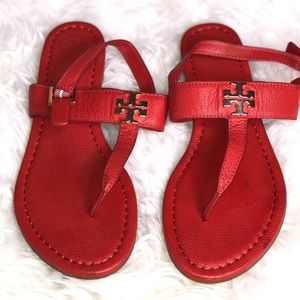 Tory Burch Laura flat sandal Candy Apple